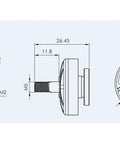 Technical diagram of 4-6S Brushless Drone Motor With 1500KV/2850KV/3550KV Options For 3-5 Inch FPV Drones
