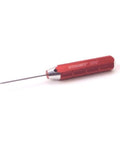 Red Machined Hex Driver.050 Inch Precision Tool DYN2910 with red handle and steel tip lying flat on surface.