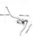 Bombproof Lightweight Aluminum Bicycle Brake Levers Dual Handle Set with dimensions shown, 150mm lever length