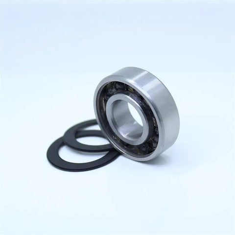 Top Notch Hybrid Ceramic Bearing 2RS Si3N4 For Motors And Spindles ABEC1 Precision Ball Bearing with seals on white background