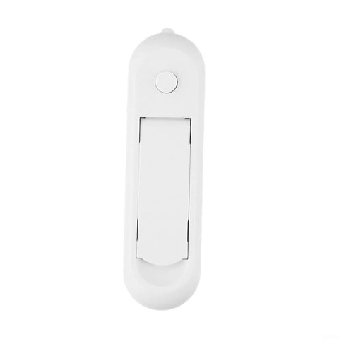 Front view of white Grab-And-Go Portable Anti-Open Door Lock For Home And Travel With One-Touch Release No Tools Needed