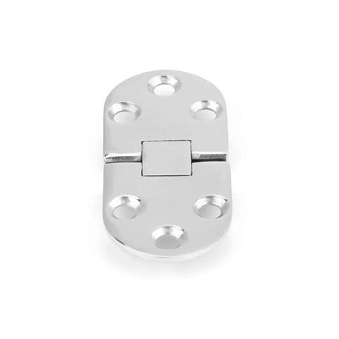 Marine Grade 316 Stainless Steel Door Hinge, mirror polished, flush mount for cabins and compartments, saltwater ready, 2 pack