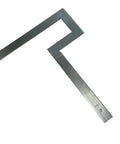 All Purpose Flange Square Galvanized Steel Bracket 300 x 300 mm Multicolored Finish Heavy Duty Construction Hardware for Shelving, Frames, Racks, and DIY Projects, close-up angle