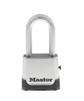 Heavy Duty Outdoor Weather Resistant Combination Padlock With Resettable Code And Boron Carbide Shackle standing upright