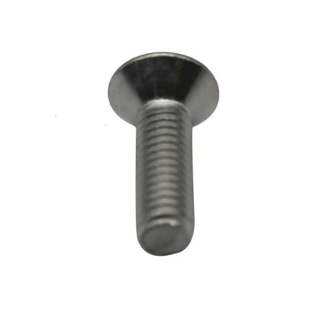 Killer Quality A2 Stainless Steel Socket Countersunk Screws M3 X 12mm Hex Drive Flat Head Bolts showing flat head design.