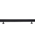 Rock Solid Four Foot Flush Handrail Wall Mount Stair Railing With Sleek Matte Black Finish And Heavy Duty Stainless Steel Design, side view.