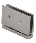 Senior Cardiff Satin Nickel Glass Door Hinge for One Half Inch Thick Glass, Heavy Duty 145 Lb Capacity, Square Corner Design