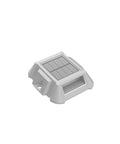 Blue LED Solar Deck Light from the Solar Powered Yard Lighting Kit, featuring a solar panel, for safe night walkway marking