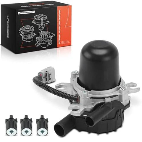 Secondary Air Injection Smog Pump For Toyota Tacoma 2005 2015 2.7L L4 Replacement 176000C020 in box with connectors visible