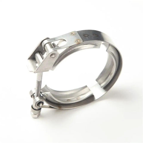 2 Inch Stainless Steel Quick Release Exhaust V Band Clamp Kit With Mild Steel Flanges For Universal Turbo Piping High Flow Fit