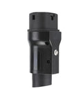 High Performance GBT Socket To Type 1 Plug Adapter For EV Chargers, black heavy duty connector, side view, durable design.