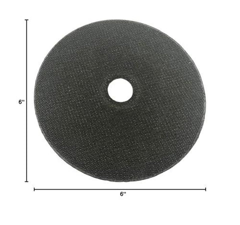 Cut-off wheel disc, 6-inch diameter, black abrasive with 7/8 in arbor for angle grinder