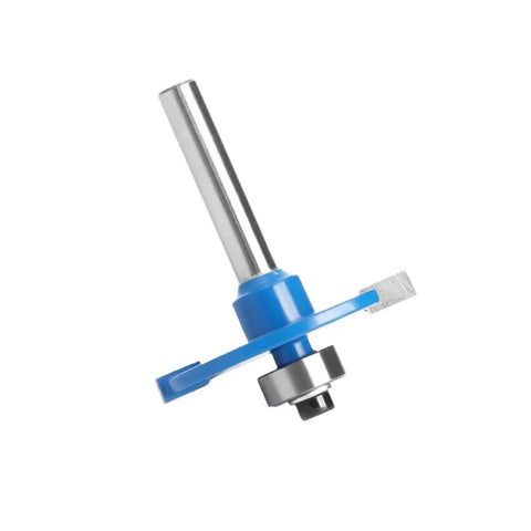 Kick Ass Biscuit Cutter Tool For T Slot Joinery With 6Mm And 6.35mm Shanks, featuring durable blue design and steel shank.