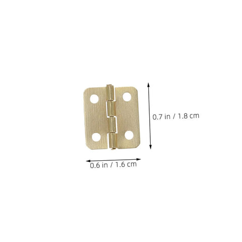 40 Piece Miniature Hinge Hardware Set for DIY Crafts Corner Iron Hinges for Jewelry Boxes and Small Cases Tiny Screws Included Perfect