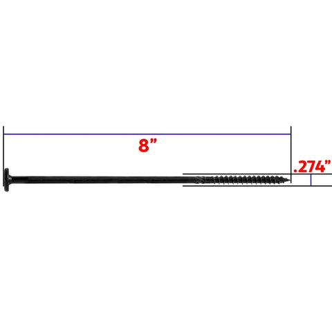 15x8 Built To Last Black Wafer Head Structural Lag Screws For Log Construction Timber Framing Laminated Beams And Pole Barns T30 Torx
