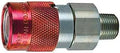Built Tough High Pressure Non Spill Hydraulic Quick Coupler With Female Pipe Thread, HTMA ISO 16028 Standard, Red Finish, Steel Body