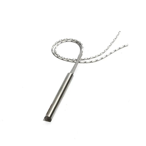 Heavy Duty 220V Cartridge Heater Elements 6mm Diameter Electric Tubular Immersion Air Heating Rods 200mm Length 490W 5 Pack with braided wire.