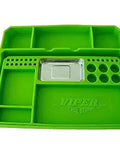 Viper 2 Piece Flexible Silicone Tool Organizer Tray Set Lime Green With Magnetic Small Parts Tray And Large Workspace Tray