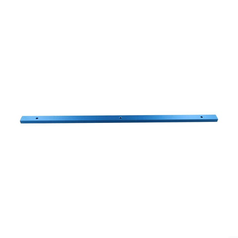 Blue Double T Track Miter Gauge 500mm Aluminum Alloy T Slot for Router Table viewed horizontally on white background.