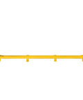 Heavy Duty Flood Barrier Kit With 24ft Water Barrier Tubes showing a yellow PVC flood barrier tube with mounting brackets.