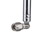 2-Pack 8-Section Telescopic Antenna With SMA Male Connector For TV AM FM Radio And Stereo Receiver Extends To 73.5 Centimeters Or 28.9 Inches Replacement Antenna Plug And Play Setup Silver Tone close-up