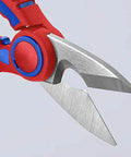 Electricians Shears With Ferrule Crimp Area Up To 6 Square Millimeters, 6.25 Inch Pro Grade Stainless Steel Blades With Fine Serration