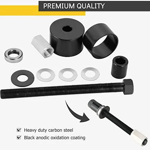 Front Wheel Drive Bearing Puller Set Universal Bearing Press Replacement Installer Removal Tool Kit for automotive mechanics.