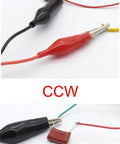 Bringsmart 50KTYZ 110V AC synchronous motor wiring harness with CW/CCW labels and red/black clip leads.