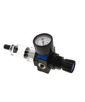 Semi Auto Drain FRL Unit With Pressure Gauge For Industrial Air Lines 1 Quarter Inch NPT 68.5 SCFM 145 PSI Polycarbonate Bowl Filter