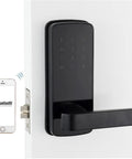 Upgrade Your Pad With This Sleek And Hassle Free Electronic Door Lock with keypad and app control on a door.