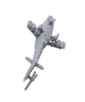 Uncolored Mi-24 Helicopter DIY Model Kit, 54mm resin part, view from above, military aircraft for hobbyists.