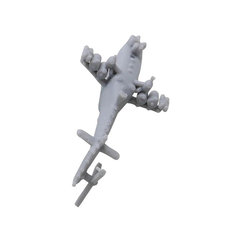 Uncolored Mi-24 Helicopter DIY Model Kit, 54mm resin part, view from above, military aircraft for hobbyists.
