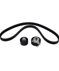 Premium Timing Belt Kit Compatible With Peugeot 206 207 307 308 408 2008 301 Citroen C3 C4 Berlingo Fits A21K 0831L6 black toothed belt with tensioner and pulley