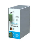 Heavy Duty 240W DIN Rail Power Supply With 12V DC Output Adjustable 12-15V, 16A At 12V And 14A At 15V, 90-264V AC Wide Input, Industrial Grade, Rugged And Plug And Play For Harsh Factory Environments; gray metal unit