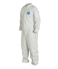 Disposable Protective Coverall With Elastic Wrists And Ankles White 2X Large Bulk 25 Pack Comfy Fit Work Suit for Hazmat