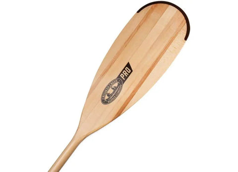 Wooden kayak paddle blade, part of Pro Paddle Clear Beaver Tail Blade 5 Foot Kayak Paddle For River And Ocean Adventures.