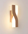 UPRENXIAO Modern Minimalist Nordic Led Wall Sconce Wavy Twisted Design Baked, soft light, acrylic material, wall fixture.