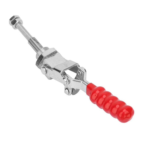 Push Pull Toggle Jig Handle For Quick Clamping And Stationary Jig Tool In Stainless Steel Heavy Duty Durable Elbow Clamp Boss Level Pro Grade Clamp Fixture For Metalworking Easy Install And Versatile Workshop Use, red handle