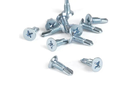 Badass Replacement Screws For 440 Series Continuous Door Hinges Satin Anodized Finish With Heavy Duty Steel Kit on a white background.