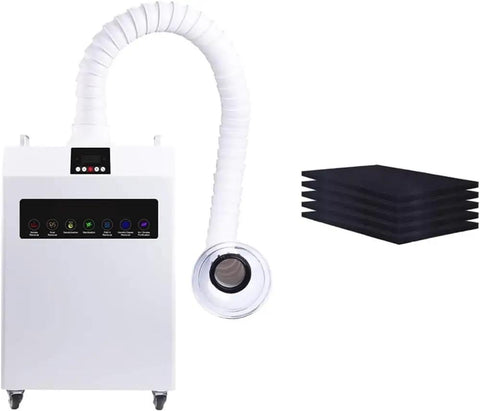 Triple Stage Fume Extractor With Heavy Duty Suction And Flex Hose Kickin Soldering Smoke And Welding Dust Straight To The Filter with HEPA filter.