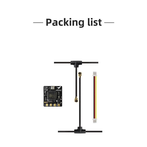 ExpressLRS 2.4GHz RX Nano Module With Dual Installation Solder Or Plug In For FPV RC Quadcopter Racing Drones packing list contents
