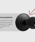 Close-up of Metal Hall multi-dimensional gimbals for Badass Paladin Ev Rc Transmitter showcasing CNC metal design and precise mechanics.