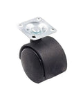 Ten Piece Set Of Slick Swivel Flat Plate Chair Casters With Snap On Brakes And Smooth Glide Motion for office furniture.