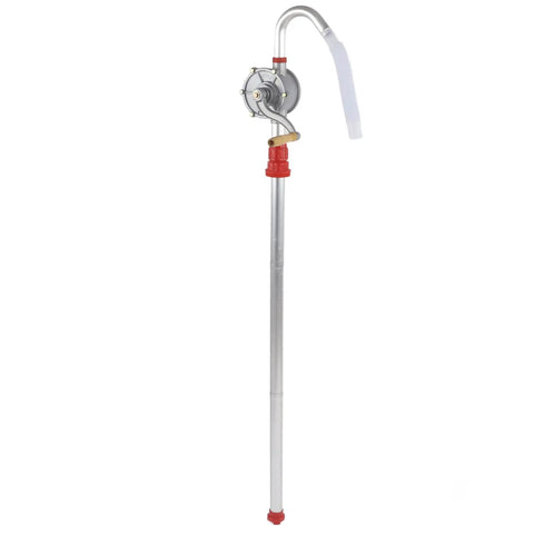 Heavy Duty Rotary Drum Pump With Hand Crank Handle Aluminum Alloy Construction Siphon Transfer Pump For 55 Gallon Buckles Fuel Lubricant Oil Dispensing Tool Efficient Flow Rate Quick Manual Transfer Solution