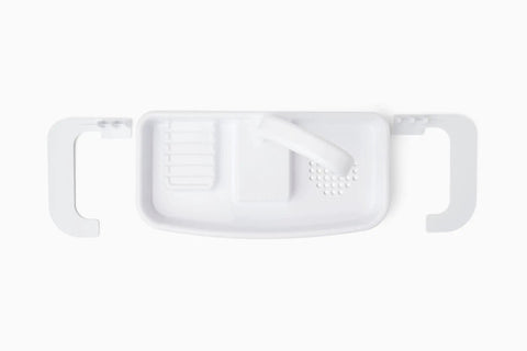 Top view of Water Saving Toilet Tank Sink System With Expansion Kit in white plastic, adaptable fit for most toilets.