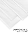 Close-up of Lint Free Cleaning Rags 24 Pack 100 Percent Cotton Cloths showing soft tee shirt material and edges, 17 by 17 inches.