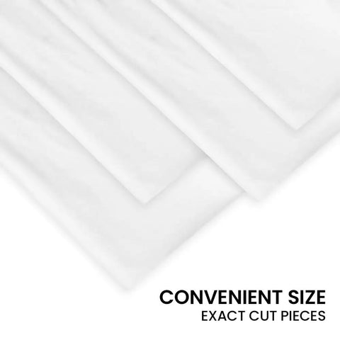 Close-up of Lint Free Cleaning Rags 24 Pack 100 Percent Cotton Cloths showing soft tee shirt material and edges, 17 by 17 inches.