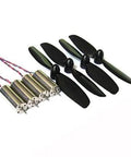 8520 Coreless Brushed Micro Motor Set With 8.5x20mm Motors And 75mm CW CCW Propeller For Micro Quadcopters 3-5V Up To 53,000 RPM At 5V