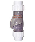 2 Inch Quiet Sewage Check Valve B0823 20C With True Union Design No Slamming Flapper Clear Heavy Duty PVC For Easy Monitoring