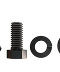 7/16-14 x 1 Inch Hex Head Cap Screw Set With Nuts, Flat Washers And Lock Washers, SAE Grade 5, Black Oxide Finish